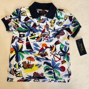 Boys floral polo